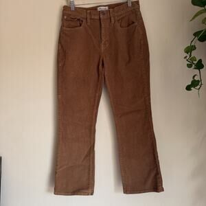 Madewell Pants Womens Sz 28 Brown Corduroy Cali Demi-Boot Bootcut Stretch